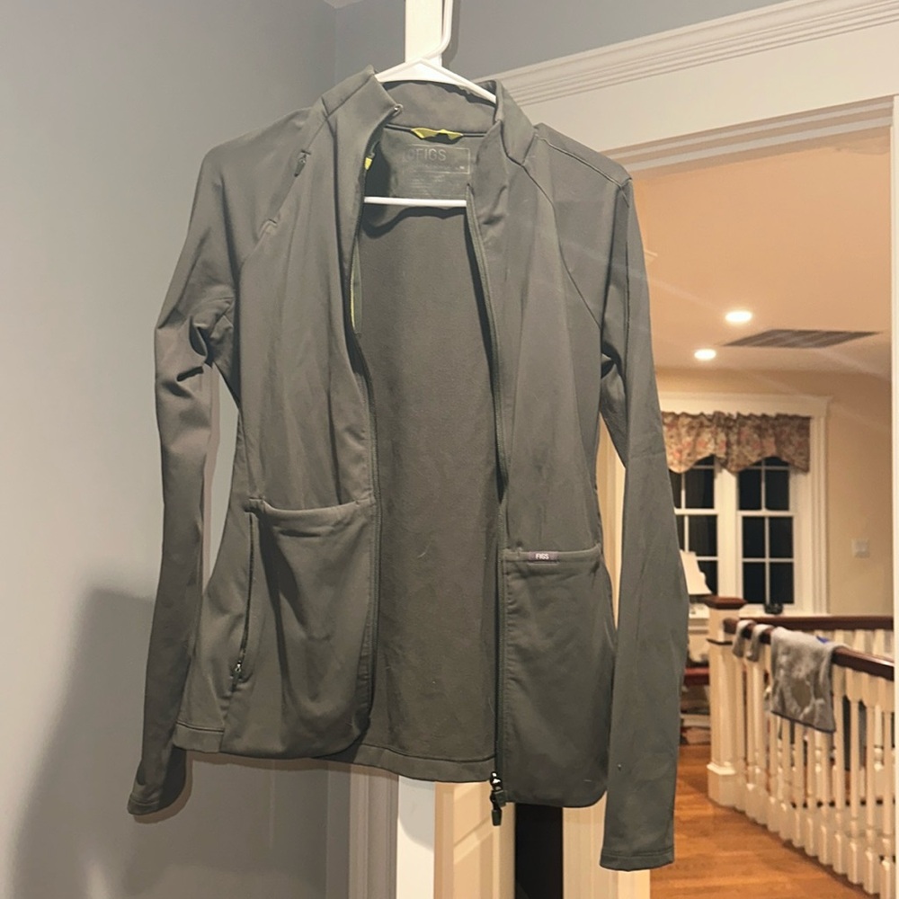 Figs Zip up jacket, army green